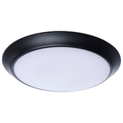 9.5" Dimmable LED Disk Flush Mount in Black