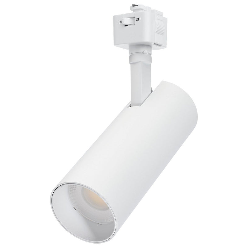 2.43" LED Track Head, 5.88" Tall in Matte White