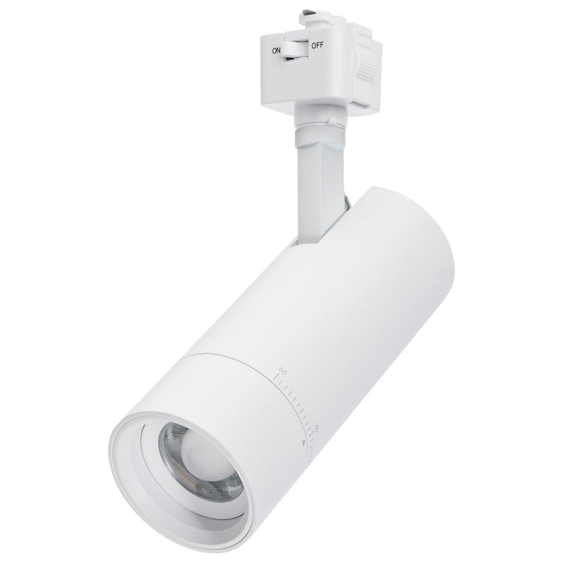 2.43" LED Track Head, 5.88" Tall in Matte White
