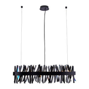 Glacier 42" LED Linear Pendant in Black Nickel