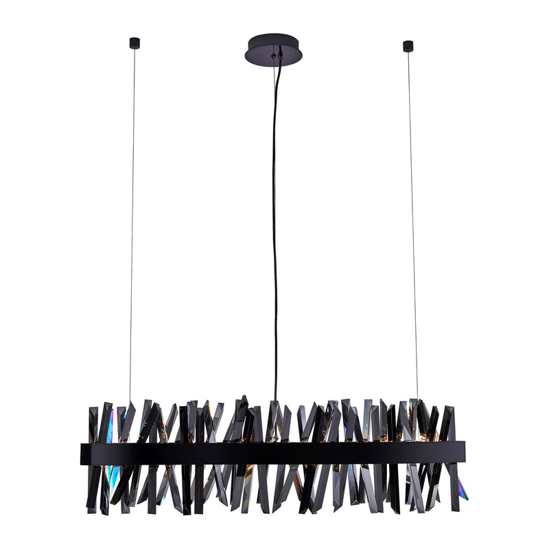Glacier 42" LED Linear Pendant in Black Nickel