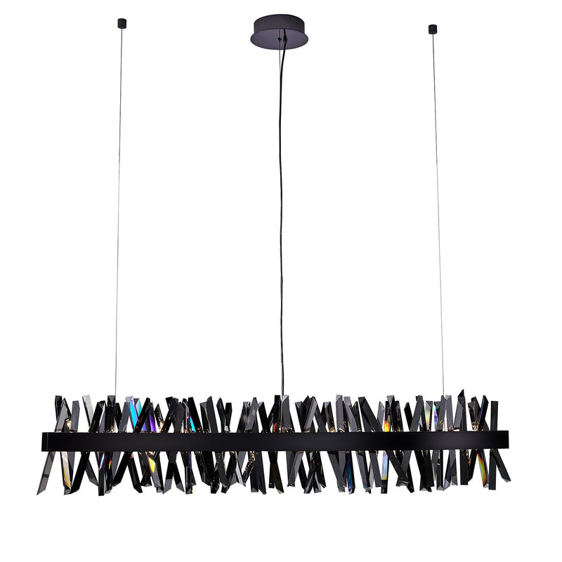 Glacier 60" LED Linear Pendant in Black Nickel