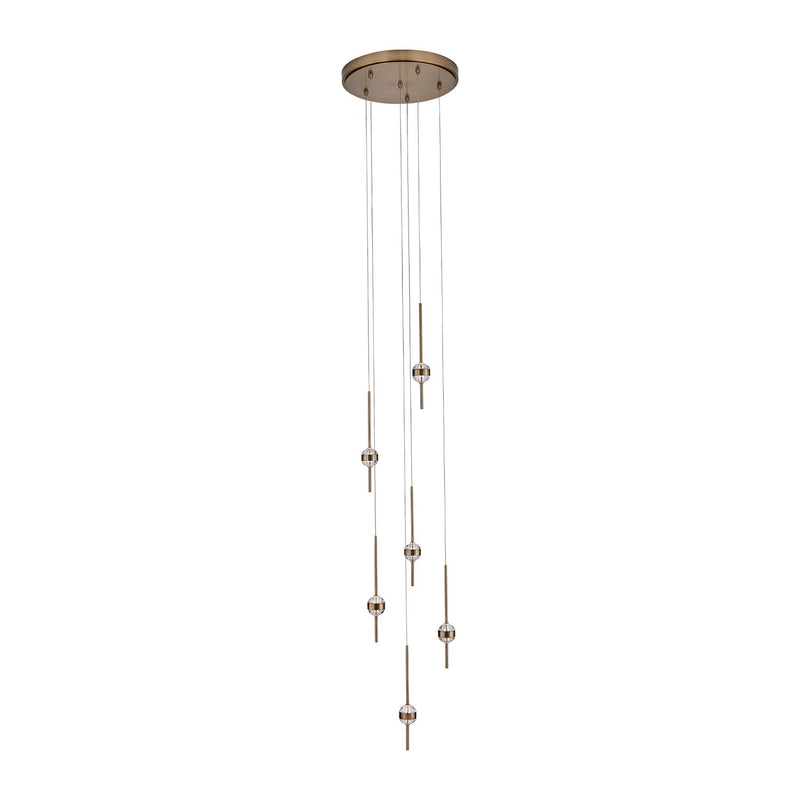 Goccia 12-Light Pendant in Winter Brass