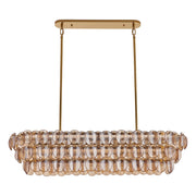 Uroko 9-Light Linear Pendant in Polished Winter Brass