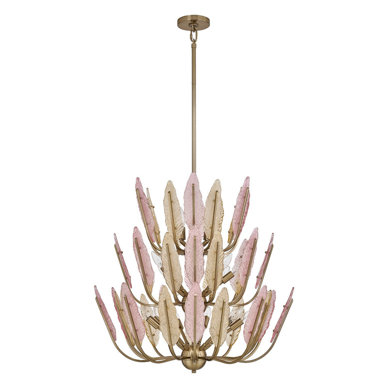 Autumna 22-Light Chandelier in Brushed Champagne Gold