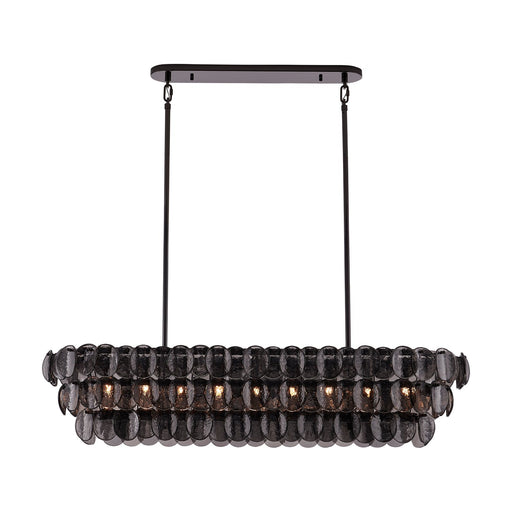 Uroko 9-Light Linear Pendant in Black Nickel