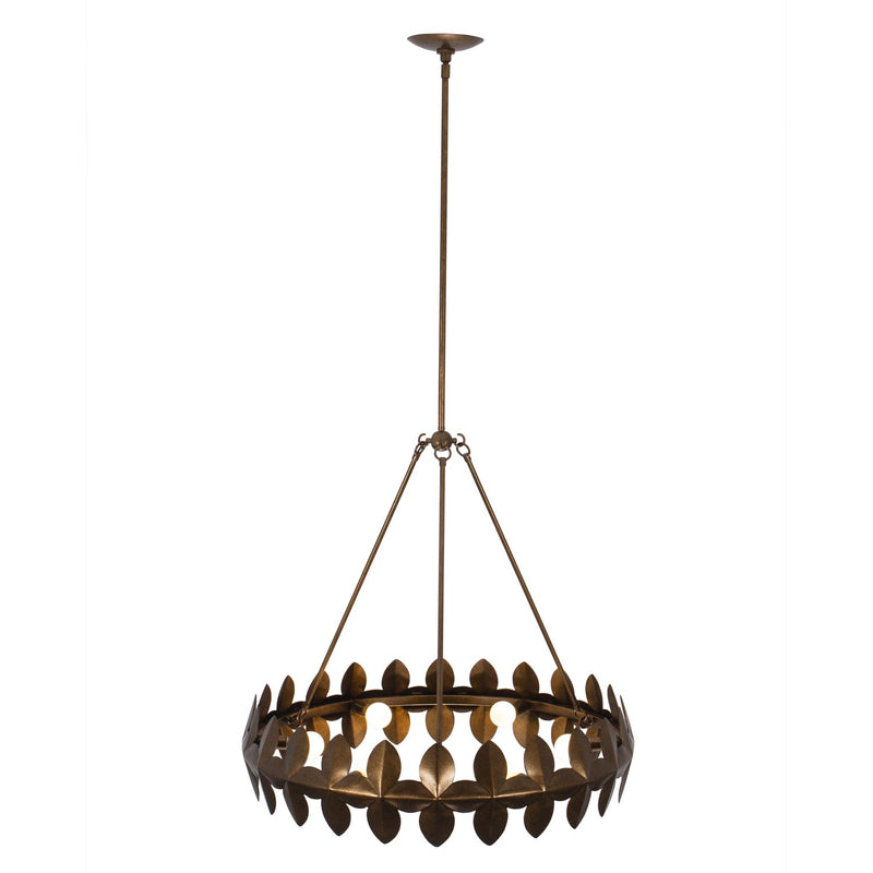 Vittoria 6-Light Chandelier in Pearlized Antique Brass
