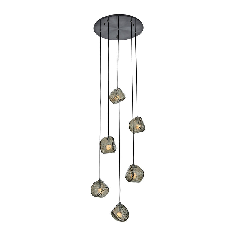 Pallina 6-Light Pendant in Satin Black Nickel