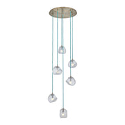 Pallina 6-Light Pendant in Winter Brass