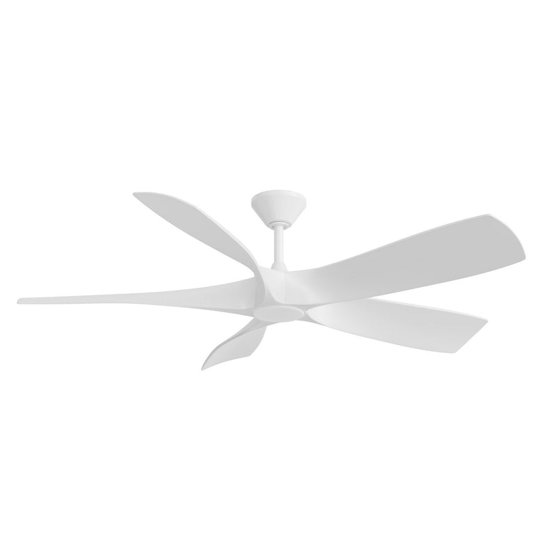 Vernal 60" Outdoor Ceiling Fan with Light in Satin White