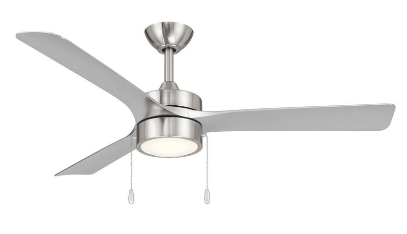 Axion I 52" Ceiling Fan with Light in Brushed Nickel
