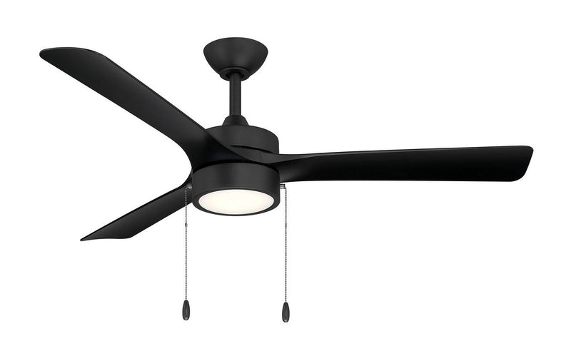 Axion I 52" Ceiling Fan with Light in Matte Black