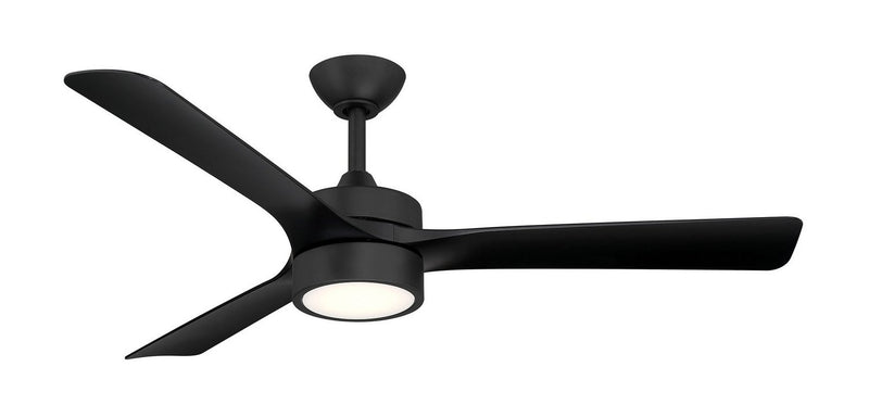 Axion II 52" Ceiling Fan with Light in Matte Black