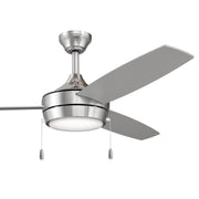 Nolyn 52" Ceiling Fan with Light in Brushed Nickel