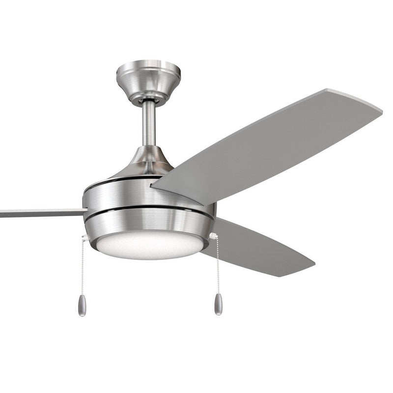 Nolyn 52" Ceiling Fan with Light in Brushed Nickel