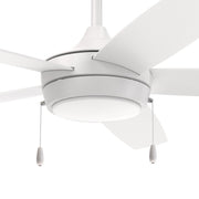 Nolyn V 52" Ceiling Fan with Light in Matte White