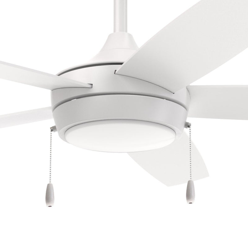 Nolyn V 52" Ceiling Fan with Light in Matte White