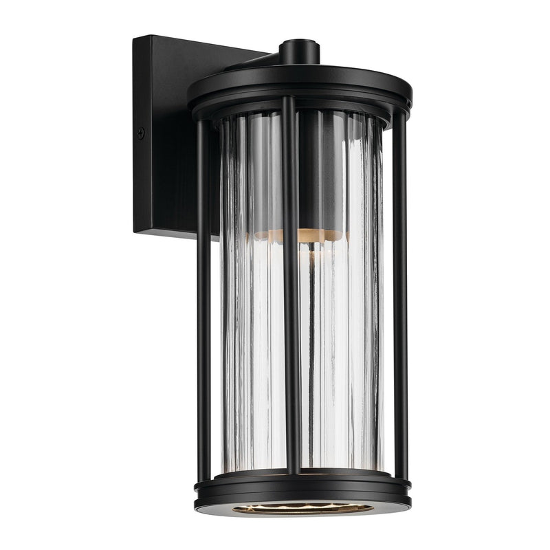 Barras Small Outdoor Wall Lantern in Black