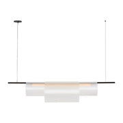 Trace 60 Double Linear Pendant in Nightshade Black