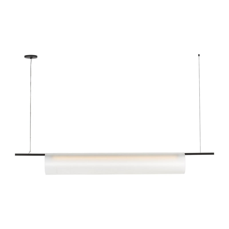 Trace 72 Single Linear Pendant in Nightshade Black
