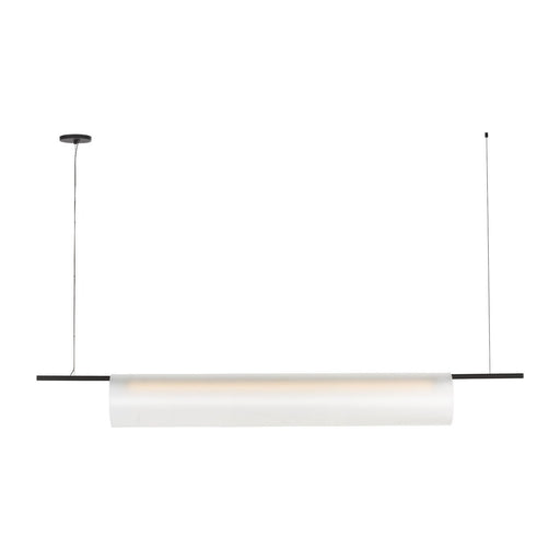 Trace 72 Single Linear Pendant in Nightshade Black