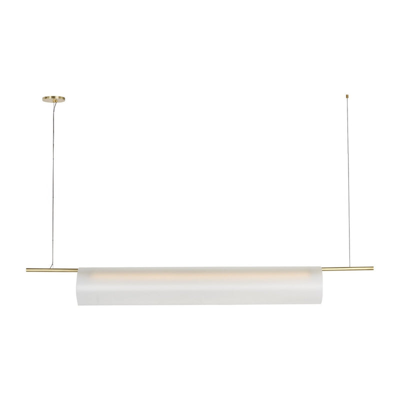 Trace 72 Single Linear Pendant in Hand-Rubbed Antique Brass