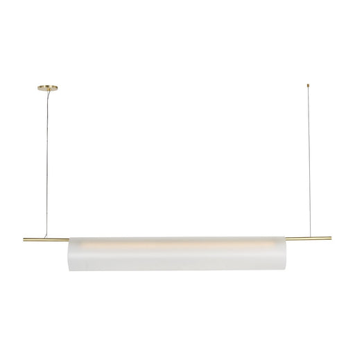 Trace 72 Single Linear Pendant in Hand-Rubbed Antique Brass