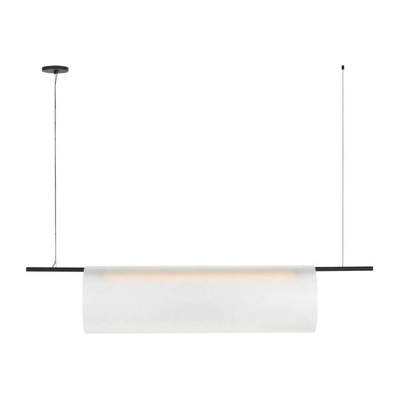 Trace 60 Single Linear Pendant in Nightshade Black