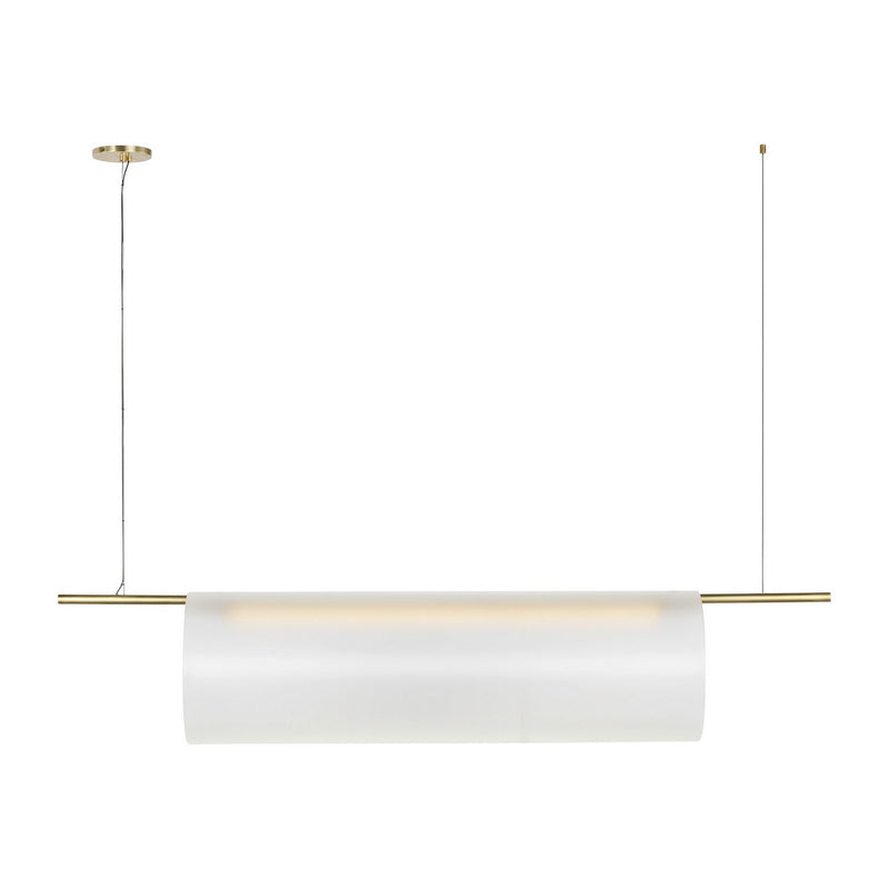 Trace 60 Single Linear Pendant in Hand-Rubbed Antique Brass