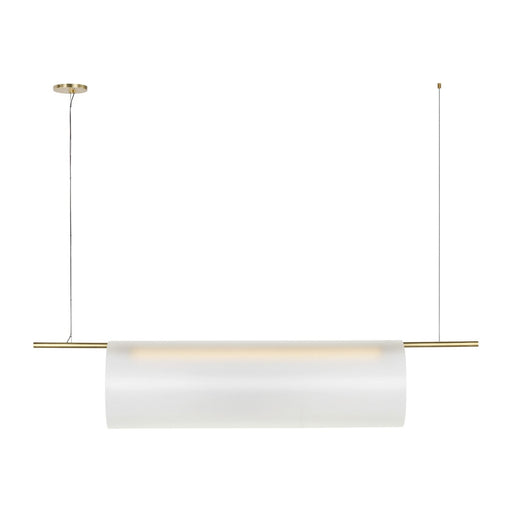 Trace 60 Single Linear Pendant in Hand-Rubbed Antique Brass