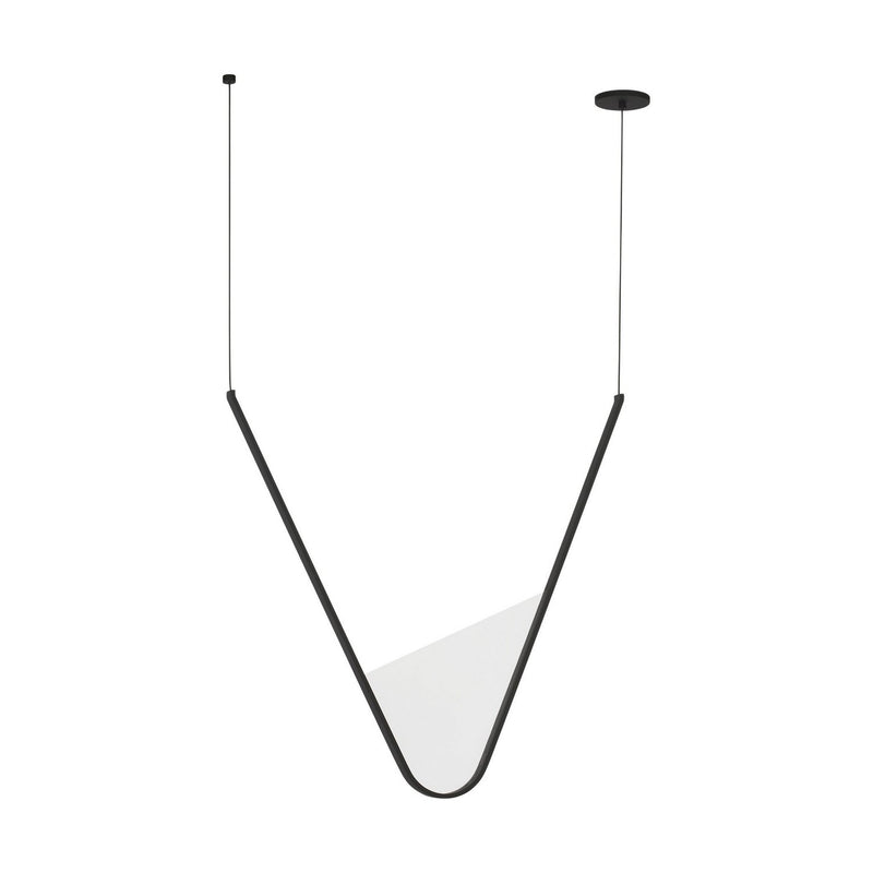 Mizu 33" Linear Pendant in Nightshade Black