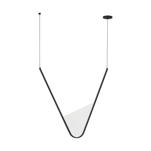 Mizu 33" Linear Pendant in Nightshade Black