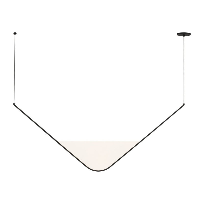 Mizu 56" Linear Pendant in Nightshade Black