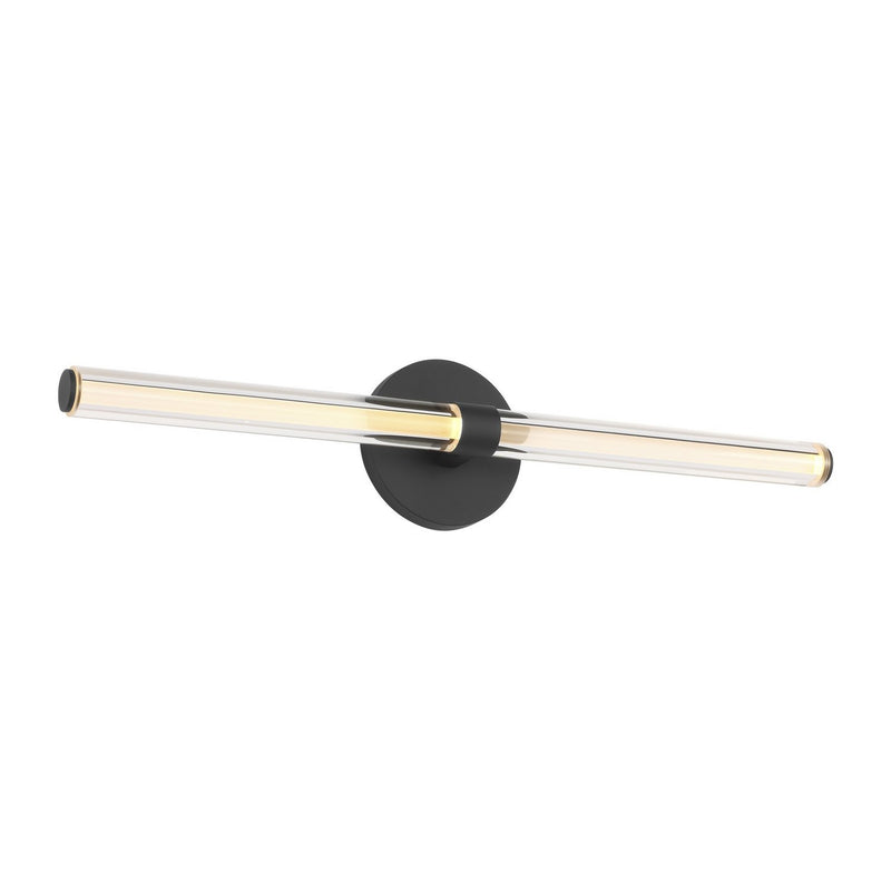 Reiya Round 24 Bath Vanity Light in Nightshade Black