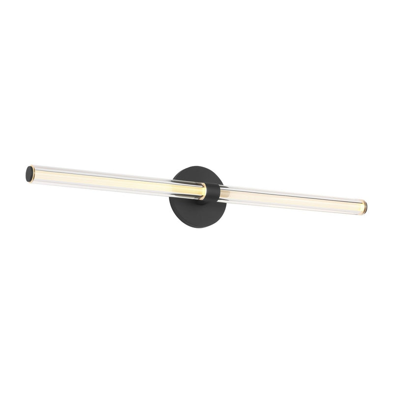 Reiya Round 30 Bath Vanity Light in Nightshade Black