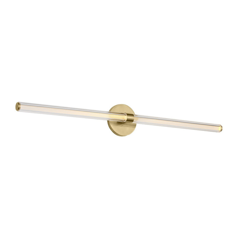 Reiya Round 36 Bath Vanity Light in Hand-Rubbed Antique Brass