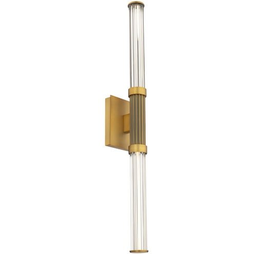 Ribeye 2-Light Bath Vanity Light in Aged Brass