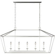 Dianna 5-Light Medium Linear Pendant in Brushed Nickel