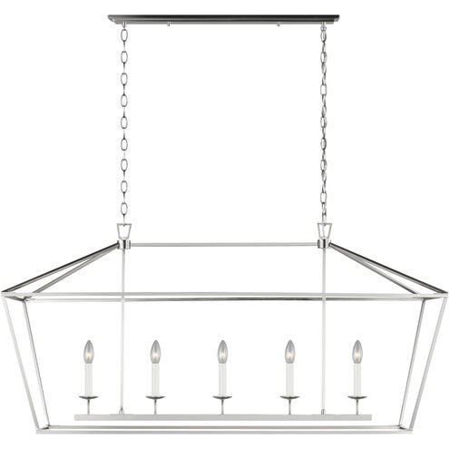 Dianna 5-Light Medium Linear Pendant in Brushed Nickel