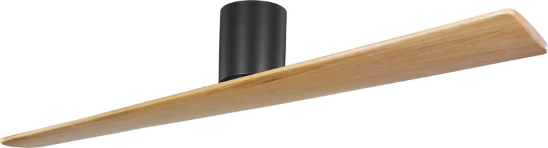 Plank 60" Hugger Ceiling Fan in Midnight Black with Natural Honey Blades