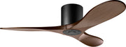 Maverick 44" Hugger Ceiling Fan in Midnight Black with Dark Walnut Blades