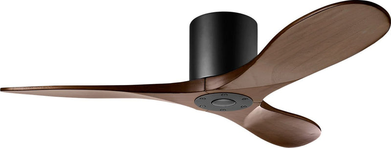 Maverick 44" Hugger Ceiling Fan in Midnight Black with Dark Walnut Blades