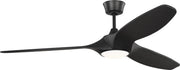 Selen 60" LED Ceiling Fan in Midnight Black with Midnight Black Blades