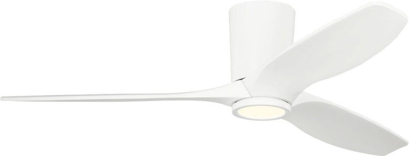 Seyra 52" LED Hugger Ceiling Fan in Matte White