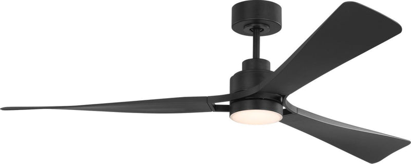 Trillium 60" LED Ceiling Fan in Midnight Black with Midnight Black Blades