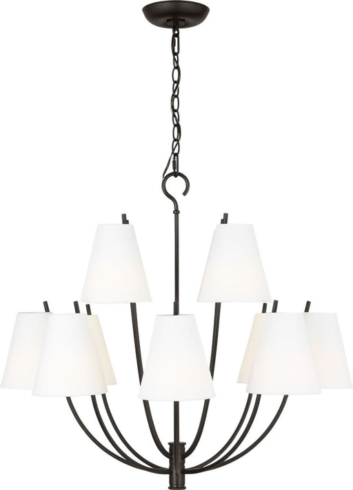 Marina 30" 12-Light Chandelier in Aged Iron