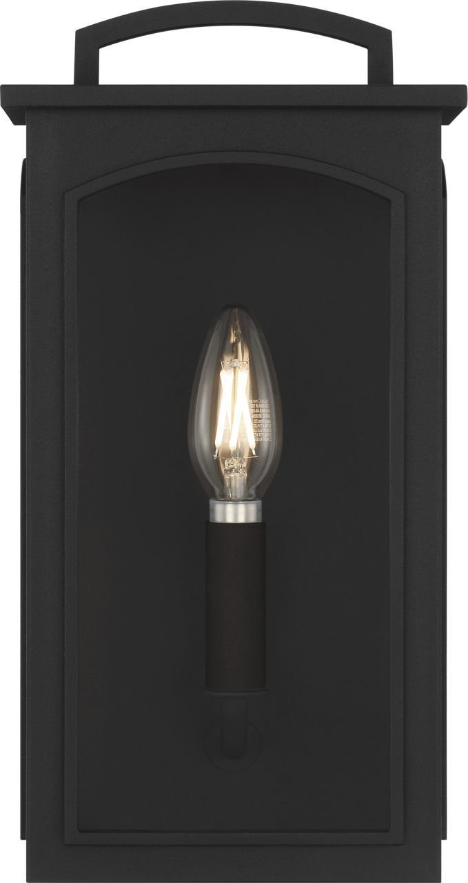 Modesto 12" Outdoor Wall Lantern in Textured Black