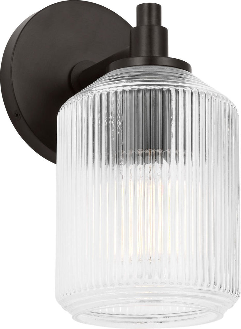 Barstow Bath Sconce in Aged Iron