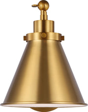 Wellfleet One-Arm Cone Wall Sconce in Burnished Brass