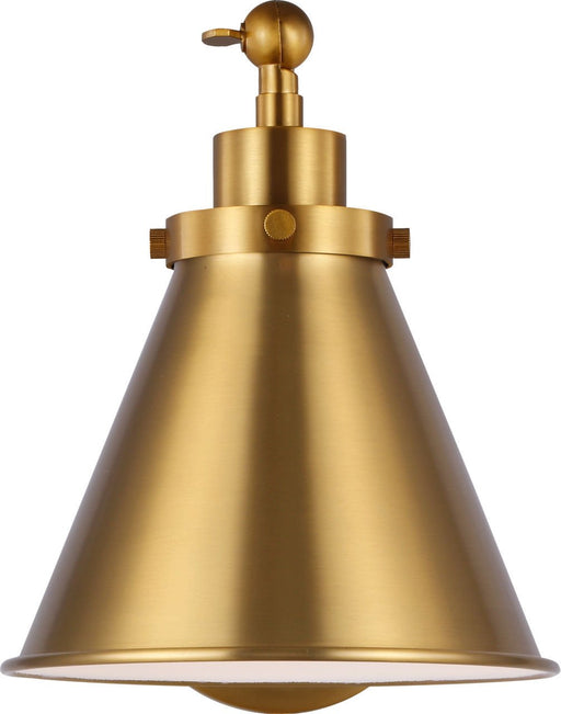 Wellfleet One-Arm Cone Wall Sconce in Burnished Brass